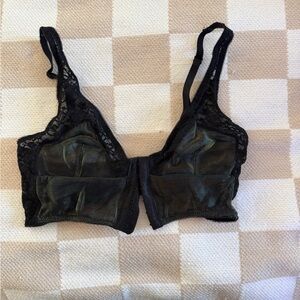 Free People Black and Green Lace Bralette